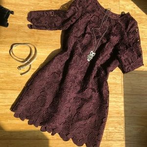 LOFT size 6 burgundy dress